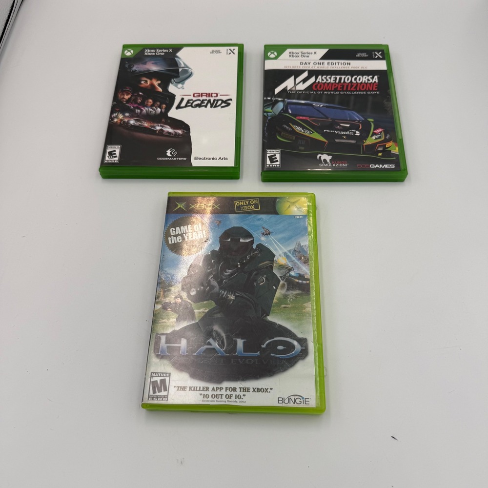 Xbox Game Bundle Halo Combat Evolved Assetto Corsa Competizione Grid Legends